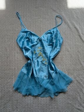 Vintage Secret Treasures Blue Slip Dress / Top